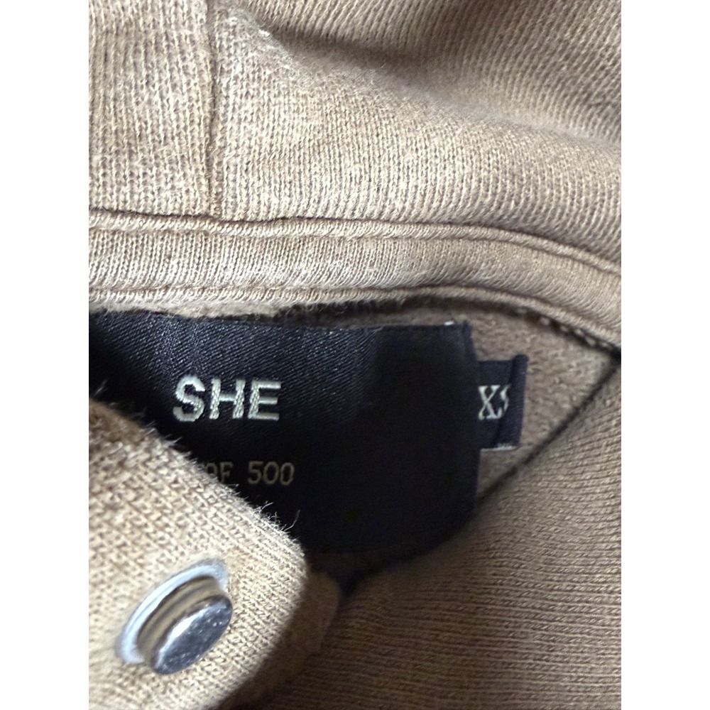 DHNA Cropped Wolves Forever Hoodie Women's Size XS Brown - Picture 10 of 13